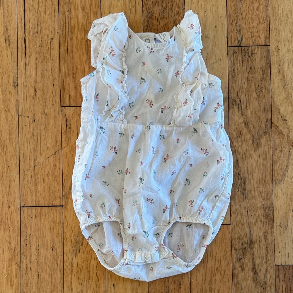 H&M | Cream Floral Baby Romper | Size 2T